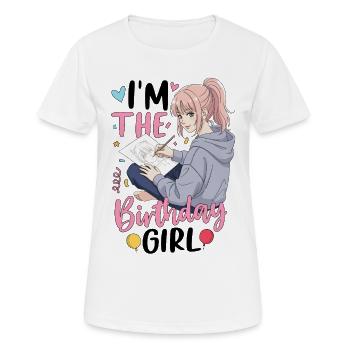 I'm The Birthday Girl - Women's Breathable T-Shirt - white - Front - AI Model Female 172 dark (172cm)