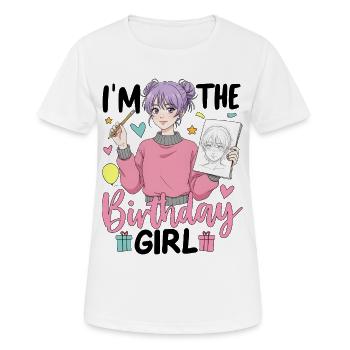 I'm The Birthday Girl - Women's Breathable T-Shirt - white - Front - AI Model Female 172 dark (172cm)