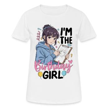 I'm The Birthday Girl - Women's Breathable T-Shirt - white - Front - AI Model Female 172 dark (172cm)