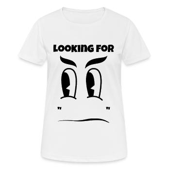 Vous cherchez « Votre texte » ici - T-shirt respirant Femme - blanc - Devant - AI Model Female 172 dark (172cm)