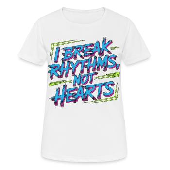 Cardiac TechI Break Rhythms Not Hearts Cath Lab - Women's Breathable T-Shirt - white - Front - AI Model Female 172 dark (172cm)