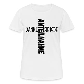 Foi chrétienne - Deuil de sympathie - T-shirt respirant Femme - blanc - Devant - AI Model Female 172 dark (172cm)