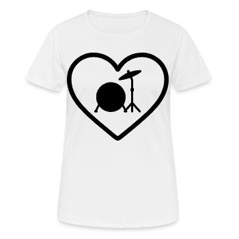 Cymbale de caisse de caisse - T-shirt respirant Femme - blanc - Devant - AI Model Female 172 dark (172cm)