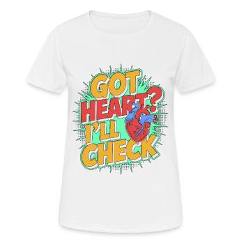 Cardiac Tech Got Heart I'll Check Cardiac Imaging - Frauen T-Shirt atmungsaktiv - Weiß - Vorne - AI Model Female 172 dark (172cm)