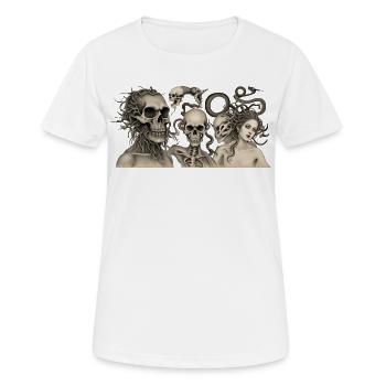 THE DAMNED #6 - dark hell - T-shirt respirant Femme - blanc - Devant - AI Model Female 172 dark (172cm)