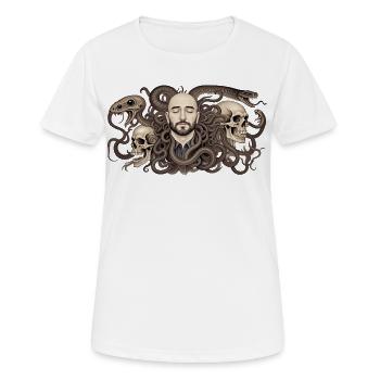 THE DAMNED #5 - dark hell - T-shirt respirant Femme - blanc - Devant - AI Model Female 172 dark (172cm)