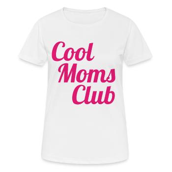 Cool Moms Club - Women's Breathable T-Shirt - white - Front - AI Model Female 172 dark (172cm)