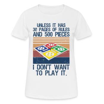 Board Game Joke Funny Board Game - Frauen T-Shirt atmungsaktiv - Weiß - Vorne - AI Model Female 172 dark (172cm)