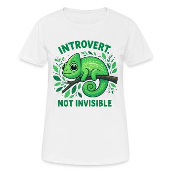 Introverted Chameleon - Women's Breathable T-Shirt - white - Front - AI Model Female 172 dark (172cm)