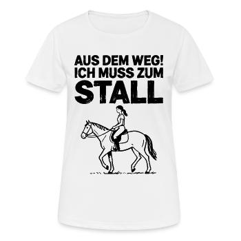 Cheval, équitation, cavalier, propriétaire de cheval, sport équestre - T-shirt respirant Femme - blanc - Devant - AI Model Female 172 dark (172cm)