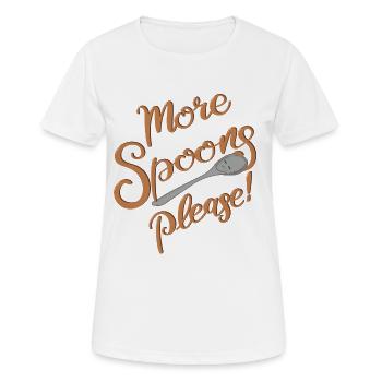 More Spoons please! - Women's Breathable T-Shirt - white - Front - AI Model Female 172 dark (172cm)