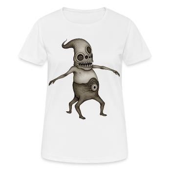 BUG #13 - dark hell - T-shirt respirant Femme - blanc - Devant - AI Model Female 172 dark (172cm)