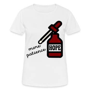 Espoir Patience - T-shirt respirant Femme - blanc - Devant - AI Model Female 172 dark (172cm)