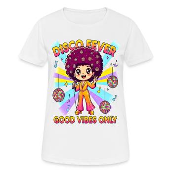 DISCO FEVER Cute Comic 70s - Women's Breathable T-Shirt - white - Front - AI Model Female 172 dark (172cm)