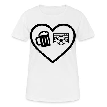 Herzkalziumbier - Frauen T-Shirt atmungsaktiv - Weiß - Vorne - AI Model Female 172 dark (172cm)