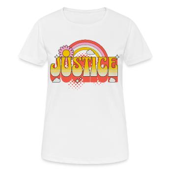 Justice Justice Freedom Peace Tolerance - Women's Breathable T-Shirt - white - Front - AI Model Female 172 dark (172cm)