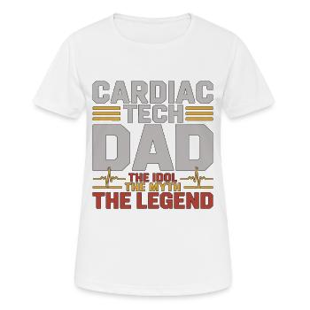 Cardiac Tech Dad The Idol The Myth The Echo Tech - Frauen T-Shirt atmungsaktiv - Weiß - Vorne - AI Model Female 172 dark (172cm)