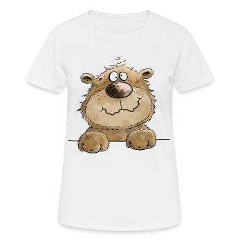 Ours Ours Brun Ours Ours Animé Bois Enjoué - T-shirt respirant Femme - blanc - Devant - AI Model Female 172 dark (172cm)