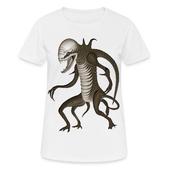 BUG #10 - dark hell - T-shirt respirant Femme - blanc - Devant - AI Model Female 172 dark (172cm)
