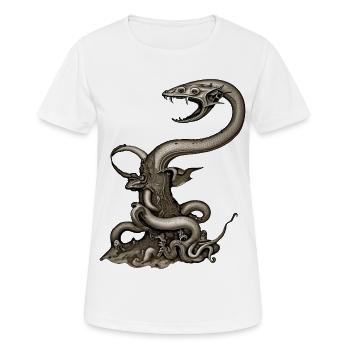 BUG #12 - dark hell - T-shirt respirant Femme - blanc - Devant - AI Model Female 172 dark (172cm)