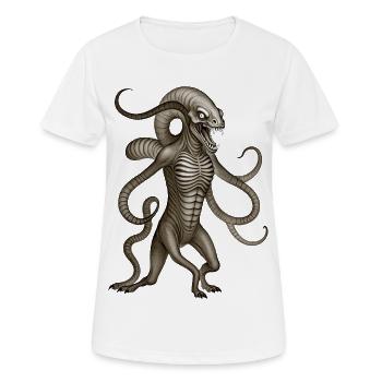 BUG #7 - dark hell - T-shirt respirant Femme - blanc - Devant - AI Model Female 172 dark (172cm)