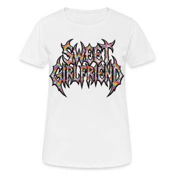 Freundin, Einhorn-Valentinstags-Paar - Frauen T-Shirt atmungsaktiv - Weiß - Vorne - AI Model Female 172 dark (172cm)
