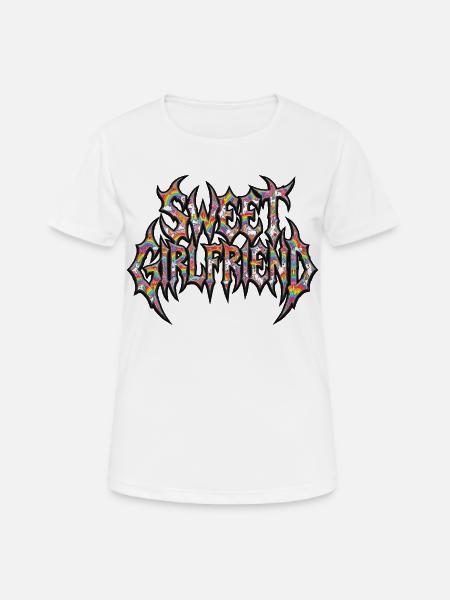 Freundin, Einhorn-Valentinstags-Paar - Frauen T-Shirt atmungsaktiv - Weiß