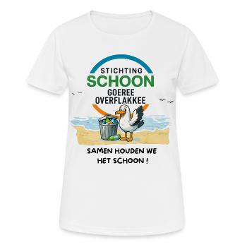 Clean Goeree Overflakkee Clean up litter - Women's Breathable T-Shirt - white - Front - AI Model Female 172 dark (172cm)