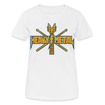 Heavy Metal Crest Guitar - Women's Breathable T-Shirt - white - Front - AI Model Female 172 dark (172cm)