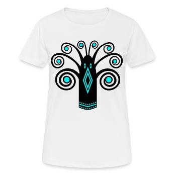 Graphique d’oiseaux - T-shirt respirant Femme - blanc - Devant - AI Model Female 172 dark (172cm)