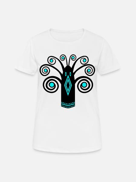 Graphique d’oiseaux - T-shirt respirant Femme - blanc