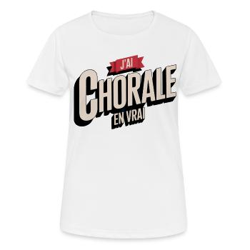 J'ai Chorale En vrie - T-shirt respirant Femme - blanc - Devant - AI Model Female 172 dark (172cm)