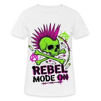 Rebel Mode On - Frauen T-Shirt atmungsaktiv - Weiß - Vorne - AI Model Female 172 dark (172cm)