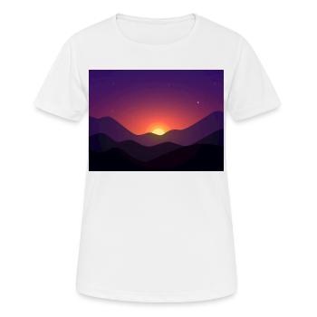 Montagne du Couchant en pente - T-shirt respirant Femme - blanc - Devant - AI Model Female 172 dark (172cm)