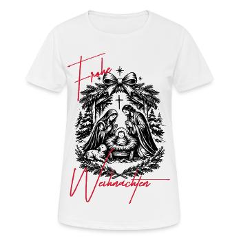 Crèche - T-shirt respirant Femme - blanc - Devant - AI Model Female 172 dark (172cm)