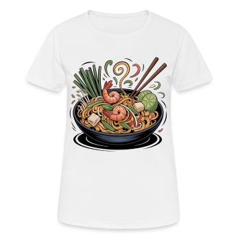 Frühlingsramen mit Shrimp und Limette - Frauen T-Shirt atmungsaktiv - Weiß - Vorne - AI Model Female 172 dark (172cm)