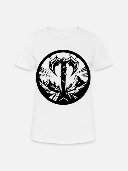 Symbole barbare – Hache tribale - T-shirt respirant Femme - blanc