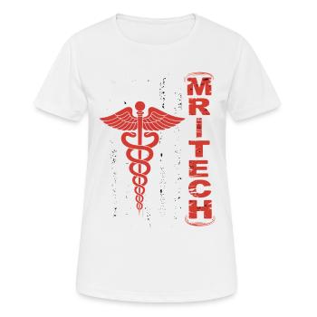 Drapeau Caducée rouge de MedTech - T-shirt respirant Femme - blanc - Devant - AI Model Female 172 dark (172cm)