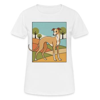 Lévrier italien - T-shirt respirant Femme - blanc - Devant - AI Model Female 172 dark (172cm)