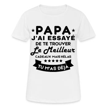 Daddy I tried to find you the best gift - Women's Breathable T-Shirt - white - Front - AI Model Female 172 dark (172cm)