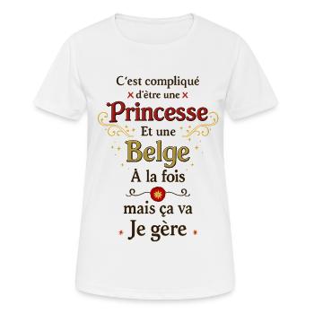 Belgian Princess: It's okay, I'm managing - Women's Breathable T-Shirt - white - Front - AI Model Female 172 dark (172cm)