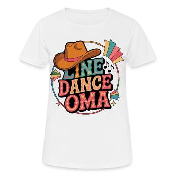 Line Dance Oma Retro - Frauen T-Shirt atmungsaktiv - Weiß - Vorne - AI Model Female 172 dark (172cm)