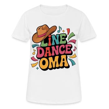 Grand-mère de la danse en ligne - T-shirt respirant Femme - blanc - Devant - AI Model Female 172 dark (172cm)