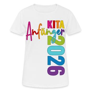 Débutants en crèche 2026 - T-shirt respirant Femme - blanc - Devant - AI Model Female 172 dark (172cm)