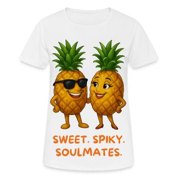 Süße Spicy Pineapple Soulmates - Frauen T-Shirt atmungsaktiv - Weiß - Vorne - AI Model Female 172 dark (172cm)
