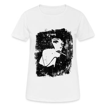 Lignes nocturnes - T-shirt respirant Femme - blanc - Devant - AI Model Female 172 dark (172cm)