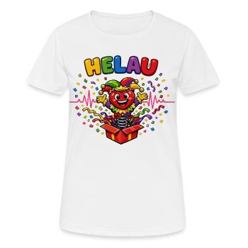 Cadeau drôle du Clown du Cœur Helau Carnaval - T-shirt respirant Femme - blanc - Devant - AI Model Female 172 dark (172cm)