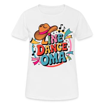 Grand-mère en ligne – Fête western colorée - T-shirt respirant Femme - blanc - Devant - AI Model Female 172 dark (172cm)