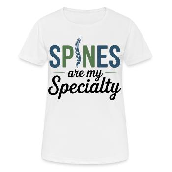 Les décisions instantanées chez le chiropracteur sont mon spécialité - T-shirt respirant Femme - blanc - Devant - AI Model Female 172 dark (172cm)