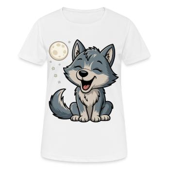 Mondlicht Wolfchen Kuschel - Frauen T-Shirt atmungsaktiv - Weiß - Vorne - AI Model Female 172 dark (172cm)